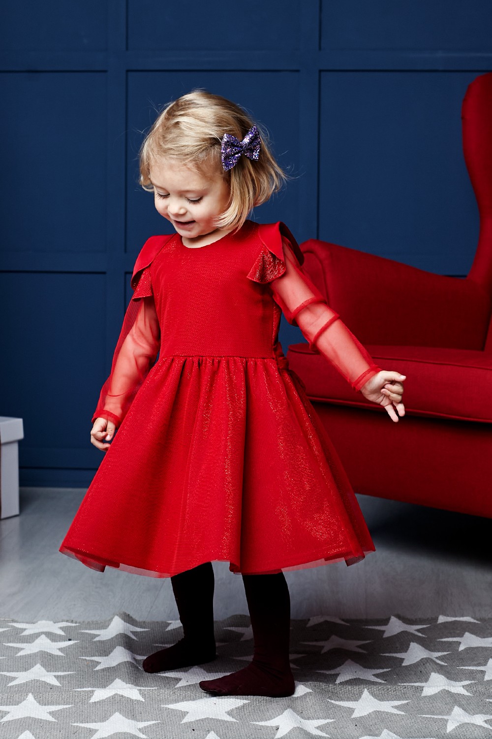 Little girl red christmas on sale dress