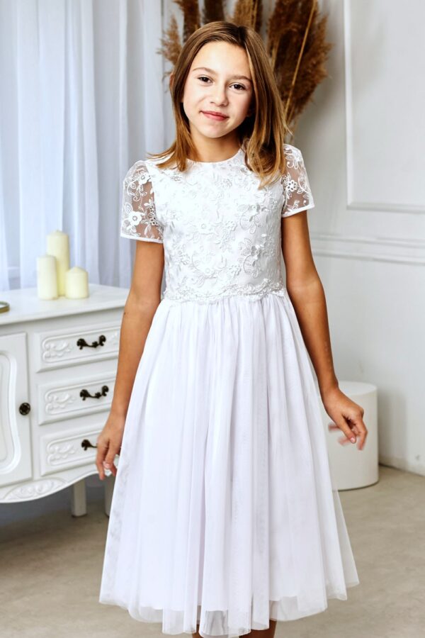 Sukienka na przyjęcie komunijne biała Bianka